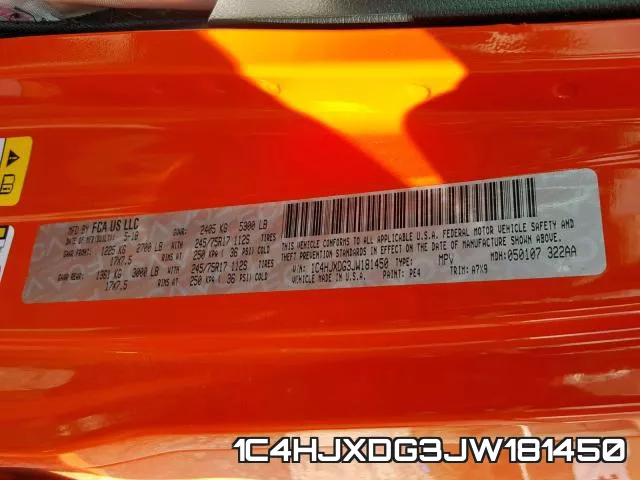 1C4HJXDG3JW181450 фото 2