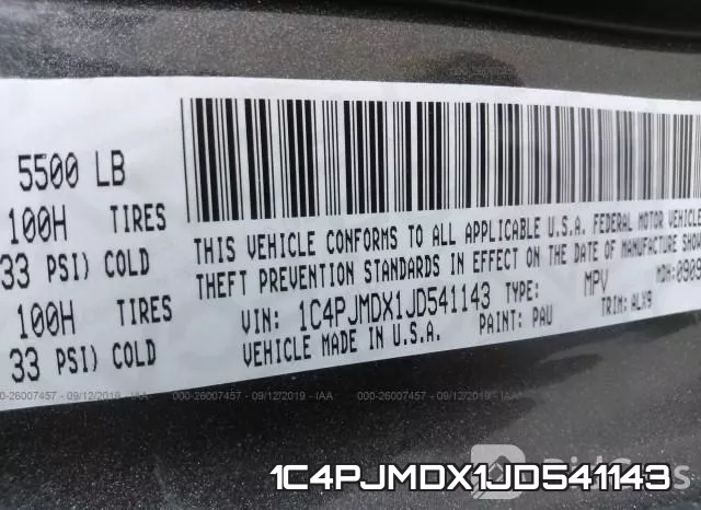 1C4PJMDX1JD541143 фото 10