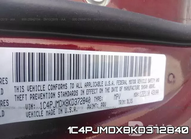 1C4PJMDX8KD372840 фото 10