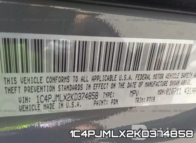 1C4PJMLX2KD374858 фото 10