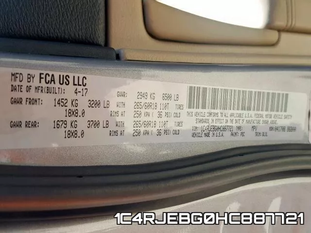 1C4RJEBG0HC887721 фото 2