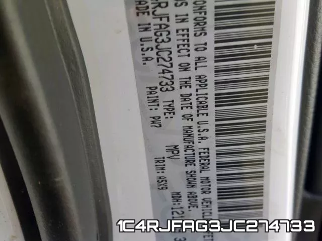 1C4RJFAG3JC274733 фото 2