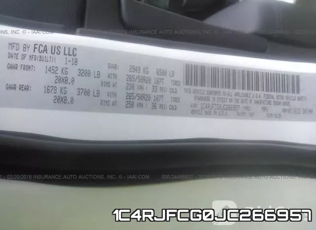 1C4RJFCG0JC266957 фото 10
