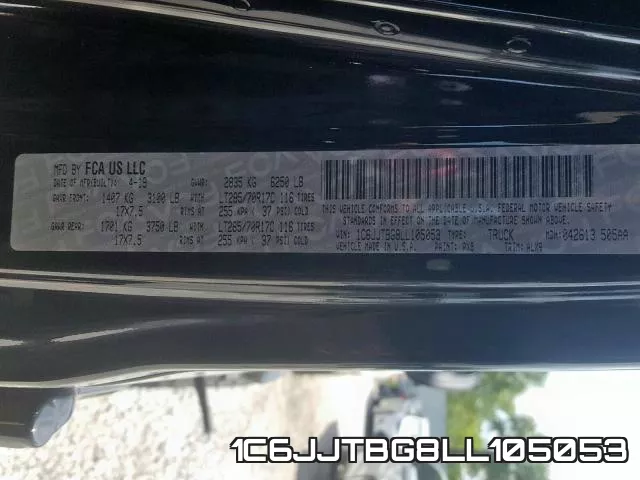 1C6JJTBG8LL105053 фото 2
