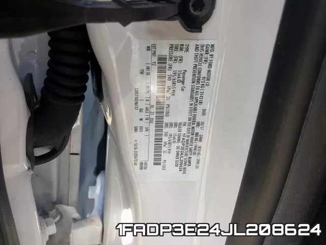 1FADP3E24JL208624 фото 2