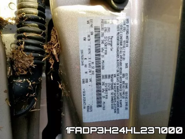 1FADP3H24HL237000 фото 2