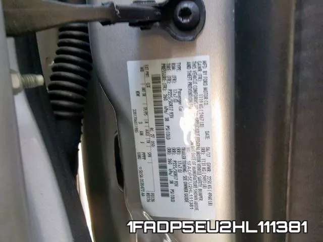 1FADP5EU2HL111381 фото 2