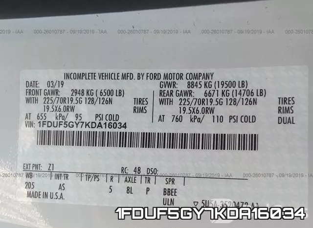 1FDUF5GY7KDA16034 фото 10