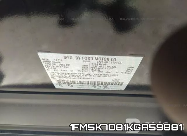 1FM5K7D81KGA59881 фото 10