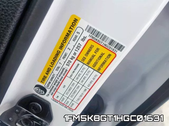 1FM5K8GT1HGC01631 фото 2