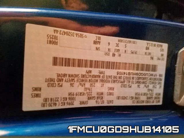 1FMCU0GD9HUB14105 фото 2