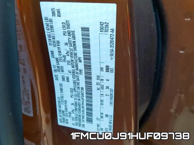 1FMCU0J91HUF09738 фото 2
