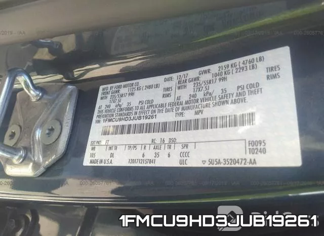 1FMCU9HD3JUB19261 фото 10