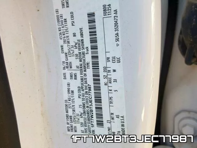 1FT7W2BT3JEC77987 фото 2