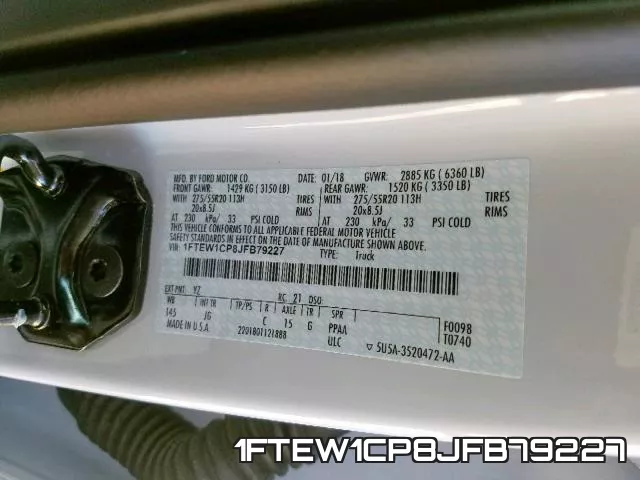 1FTEW1CP8JFB79227 фото 2