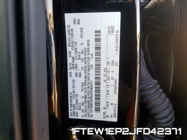 1FTEW1EP2JFD42371 фото 2