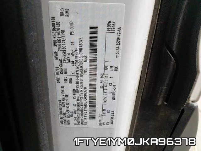 1FTYE1YM0JKA96378 фото 2