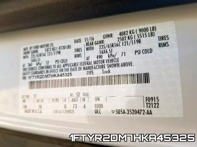1FTYR2DM7HKA45325 фото 2