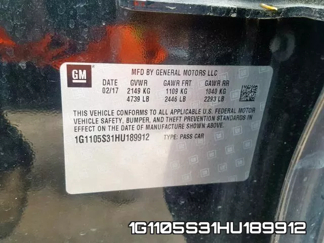 1G1105S31HU189912 фото 2