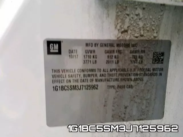 1G1BC5SM3J7125962 фото 2