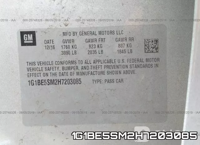 1G1BE5SM2H7203085 фото 10