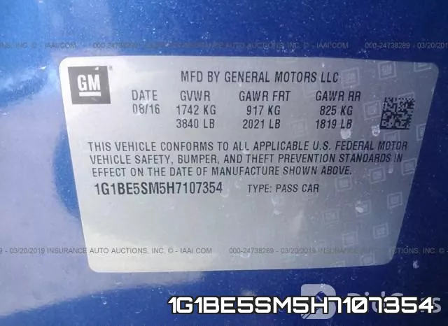 1G1BE5SM5H7107354 фото 10
