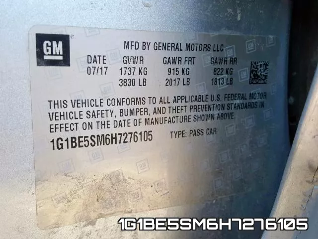 1G1BE5SM6H7276105 фото 2