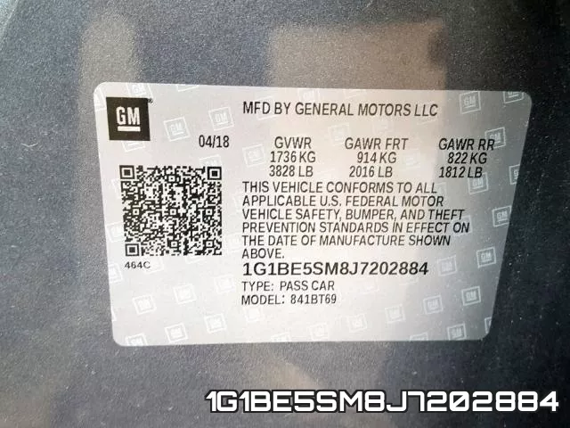 1G1BE5SM8J7202884 фото 2