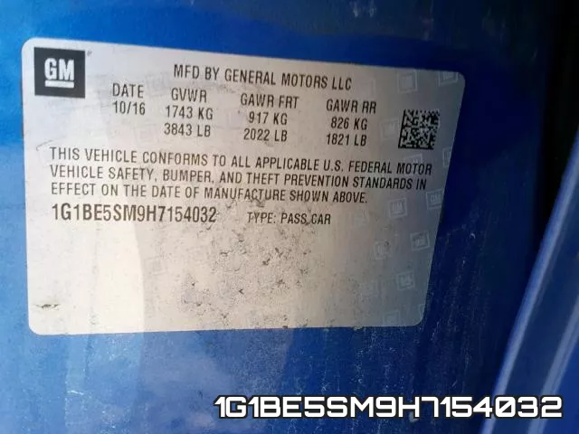 1G1BE5SM9H7154032 фото 2