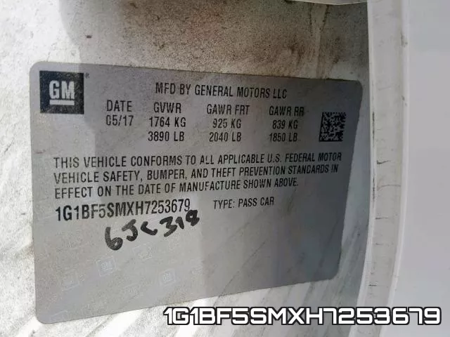1G1BF5SMXH7253679 фото 2