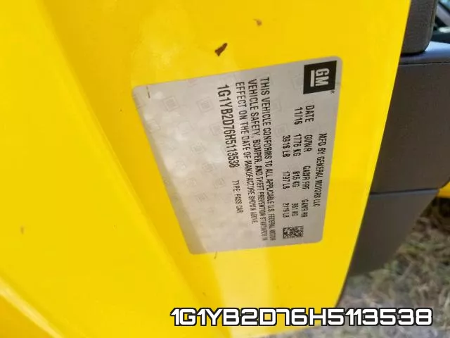 1G1YB2D76H5113538 фото 2