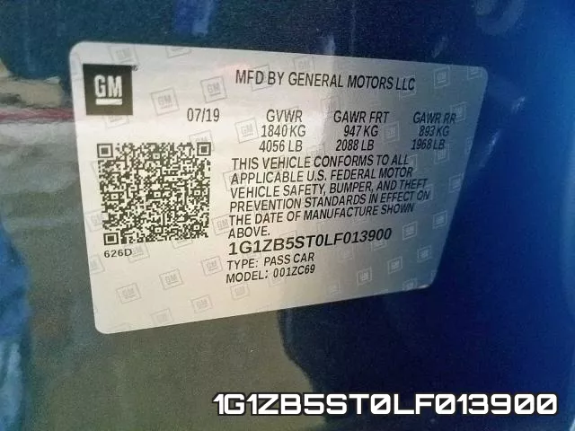 1G1ZB5ST0LF013900 фото 2