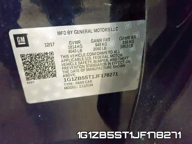 1G1ZB5ST1JF178271 фото 2