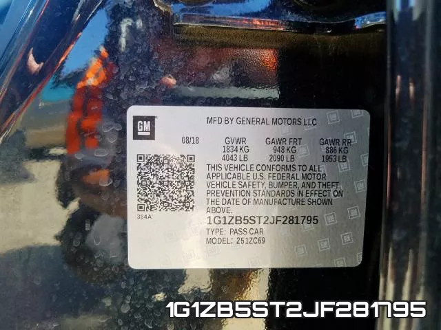 1G1ZB5ST2JF281795 фото 2
