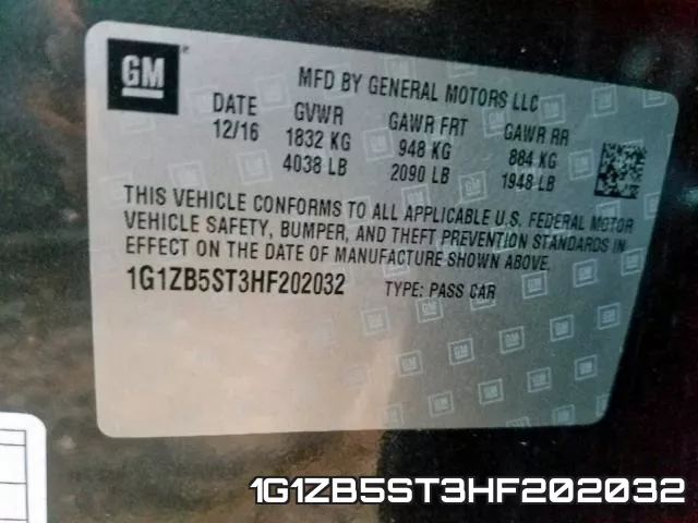 1G1ZB5ST3HF202032 фото 2