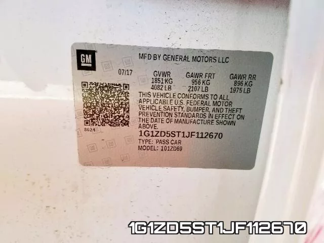 1G1ZD5ST1JF112670 фото 2