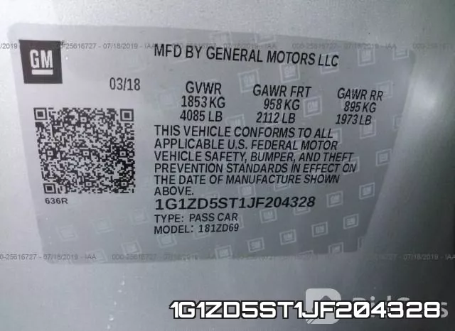 1G1ZD5ST1JF204328 фото 10