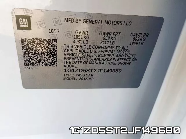 1G1ZD5ST2JF149680 фото 2