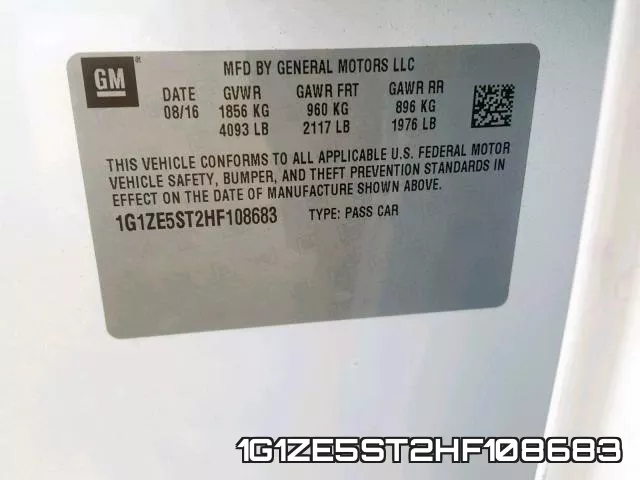 1G1ZE5ST2HF108683 фото 2
