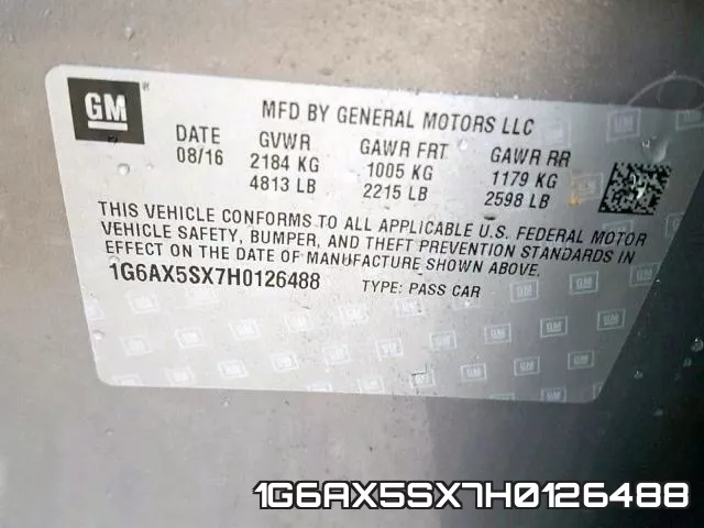 1G6AX5SX7H0126488 фото 2