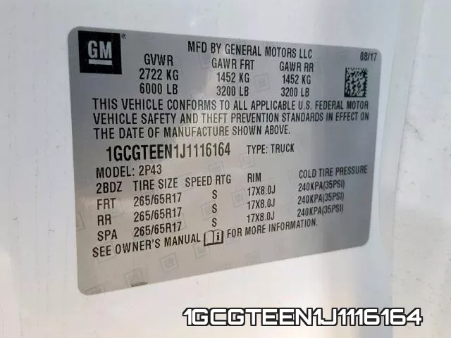 1GCGTEEN1J1116164 фото 2