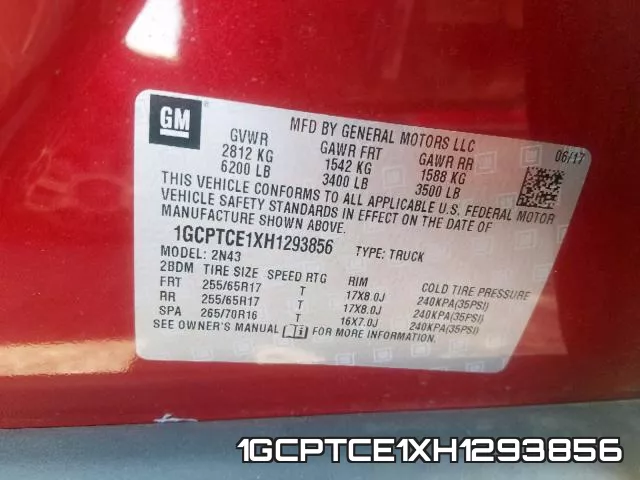 1GCPTCE1XH1293856 фото 2