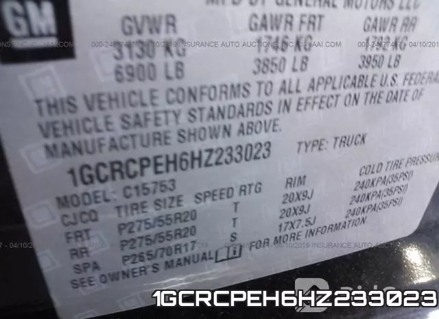 1GCRCPEH6HZ233023 фото 9
