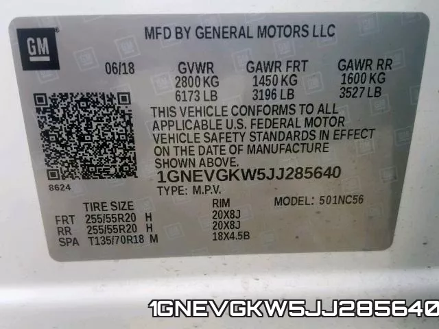1GNEVGKW5JJ285640 фото 2