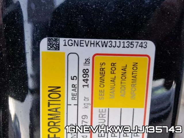 1GNEVHKW3JJ135743 фото 2
