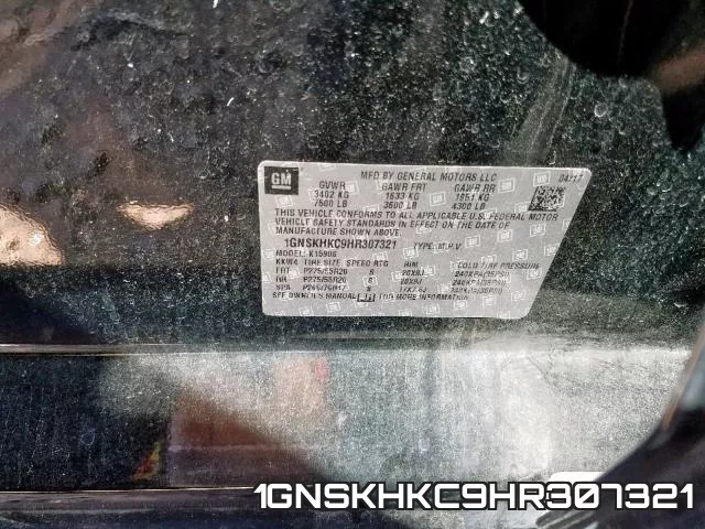 1GNSKHKC9HR307321 фото 2