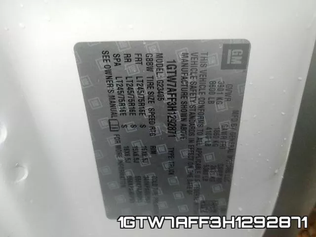 1GTW7AFF3H1292871 фото 2