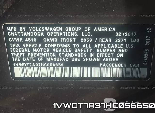 1VWDT7A37HC056650 фото 10