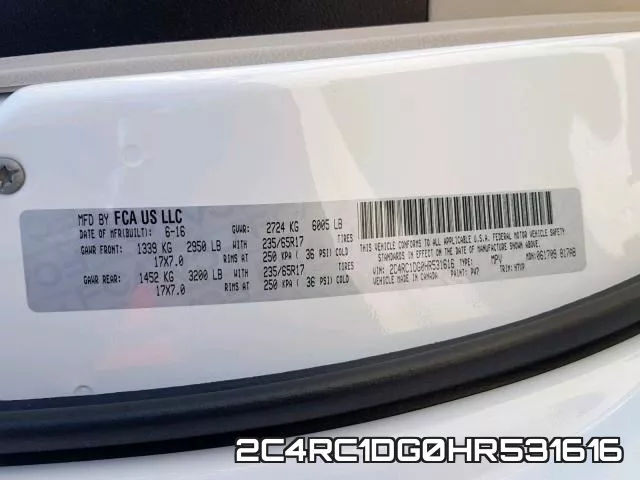 2C4RC1DG0HR531616 фото 2