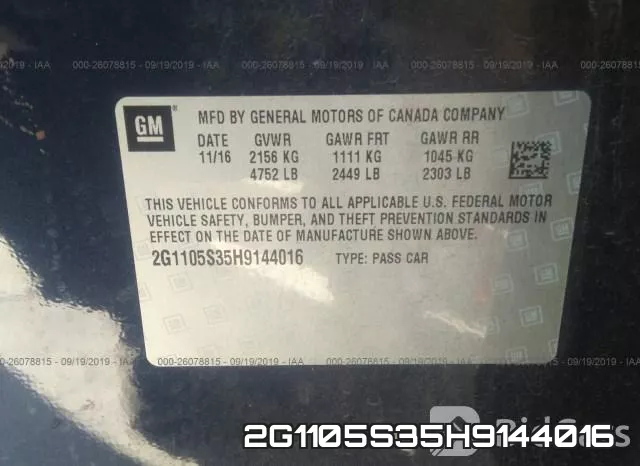 2G1105S35H9144016 фото 10
